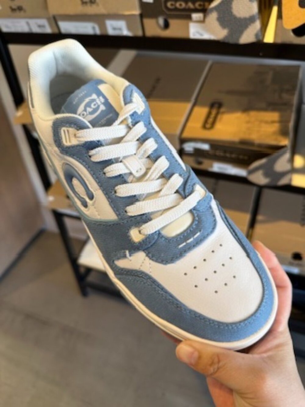 NIB! Rare! Coach CBN96 Men's Soho Sneaker In Dust Blue Size US9/ EUR42